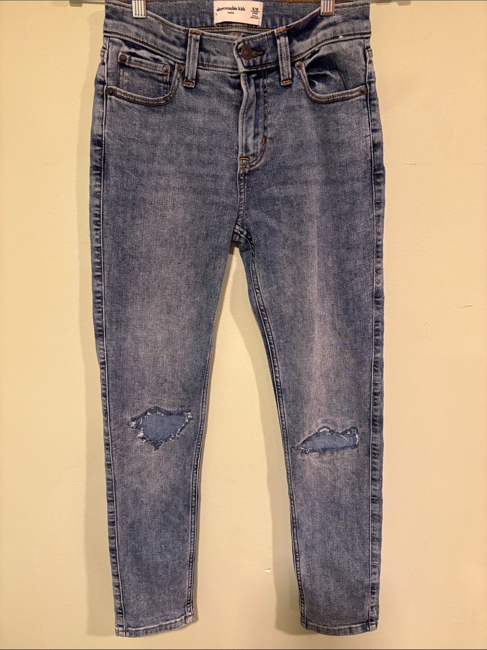 Abercrombie & Fitch Kids Medium Blue Distressed Skinny Jeans